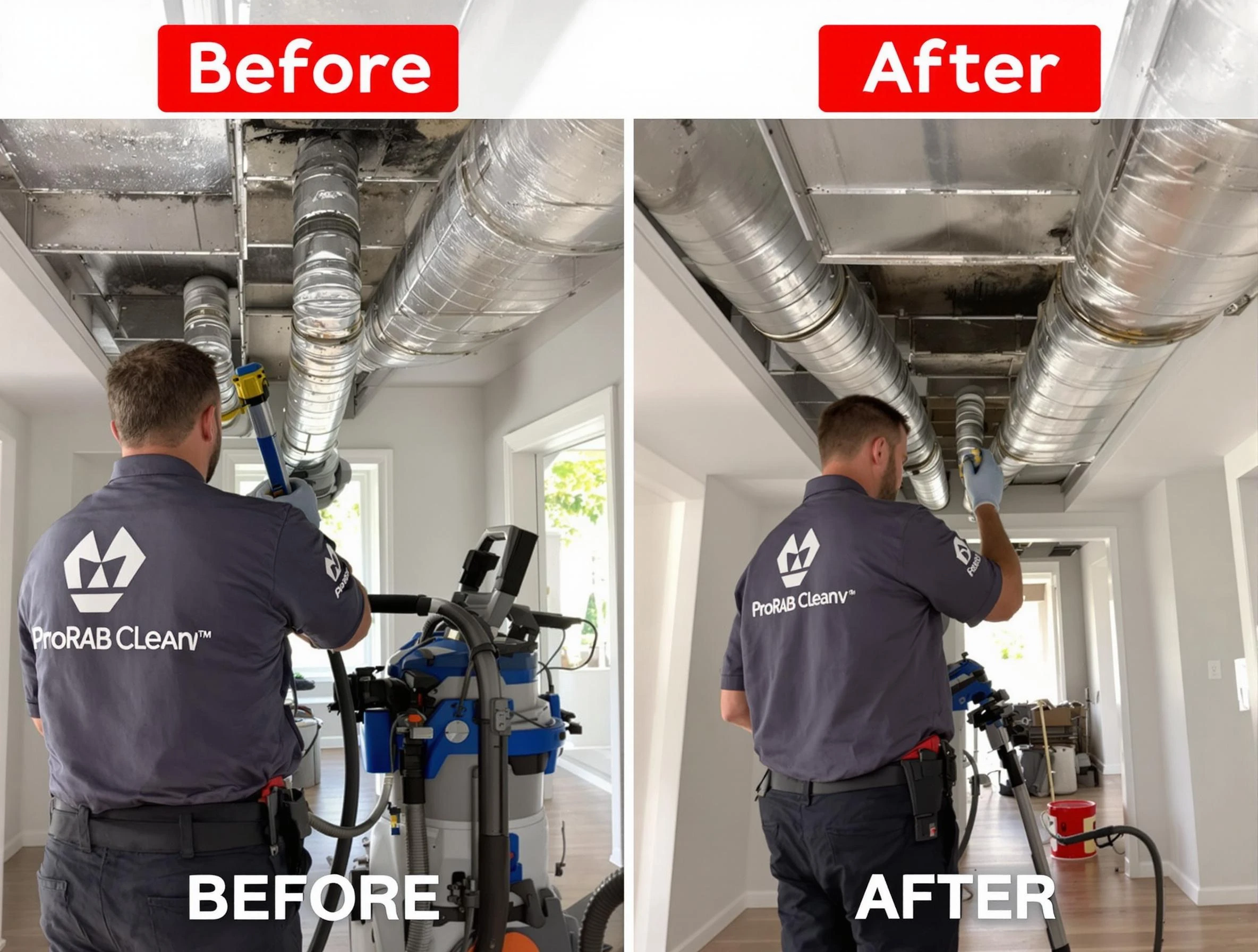 Franklin Park Air Duct Cleaning expert performing thorough residential duct cleaning in a Franklin Park home